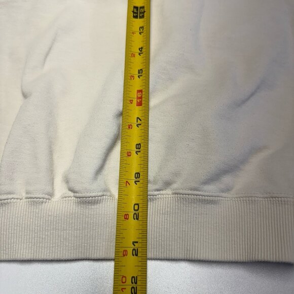 Vintage 90s Army Boy Sweatshirt Mens Large 22.5x21 White Collared - Picture 11 of 11